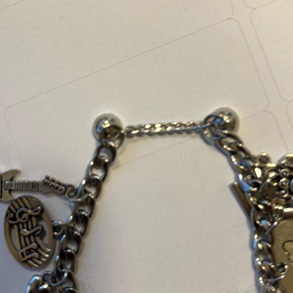 Bracelet - silver tone - custom made - rock music KISS & AC/DC - NWOT - (#0759) - Picture 2 of 3